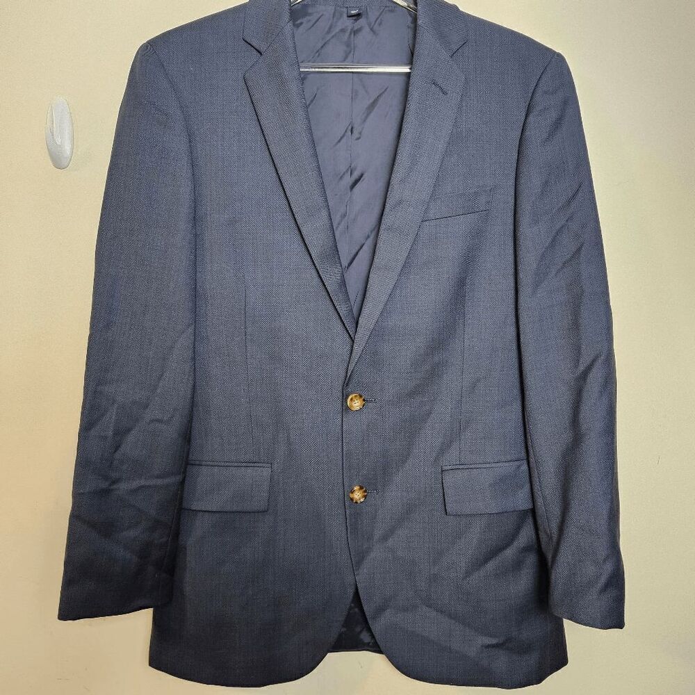 J. Crew Slim-fit Thompson Worsted Wool Suit Jacket G1730 Men's Blue Gray Size 3